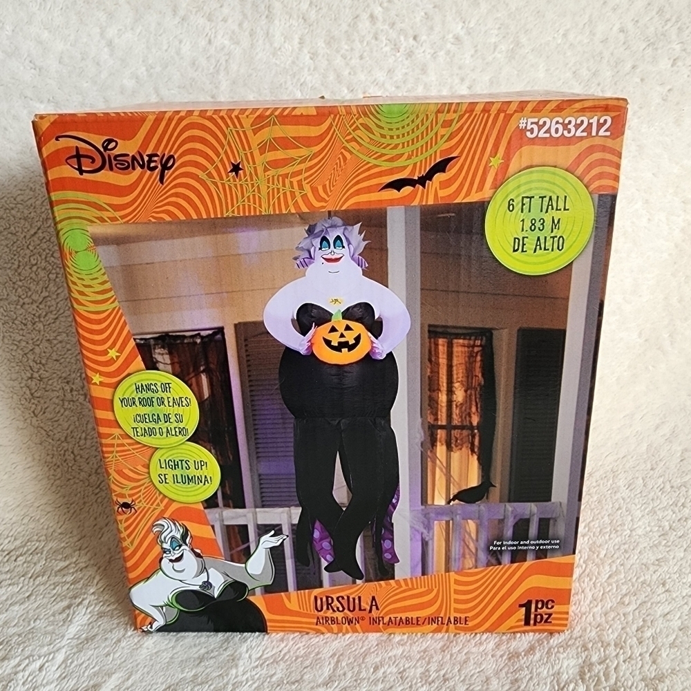 New Halloween 6 FT Hanging Little Mermaid sea witch Ursula Airblown Inflatable
